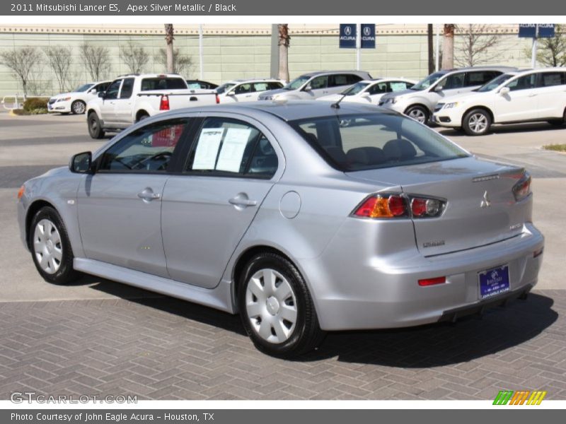 Apex Silver Metallic / Black 2011 Mitsubishi Lancer ES