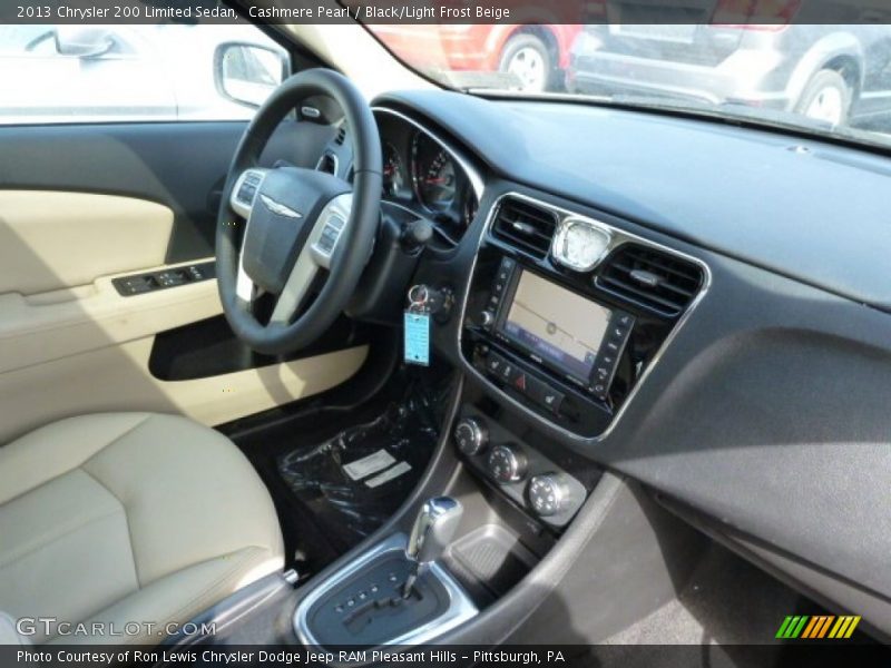 Cashmere Pearl / Black/Light Frost Beige 2013 Chrysler 200 Limited Sedan
