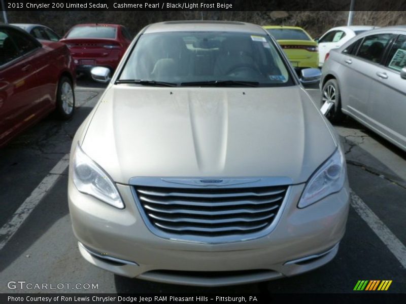 Cashmere Pearl / Black/Light Frost Beige 2013 Chrysler 200 Limited Sedan