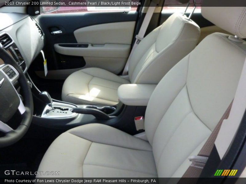 Cashmere Pearl / Black/Light Frost Beige 2013 Chrysler 200 Limited Sedan