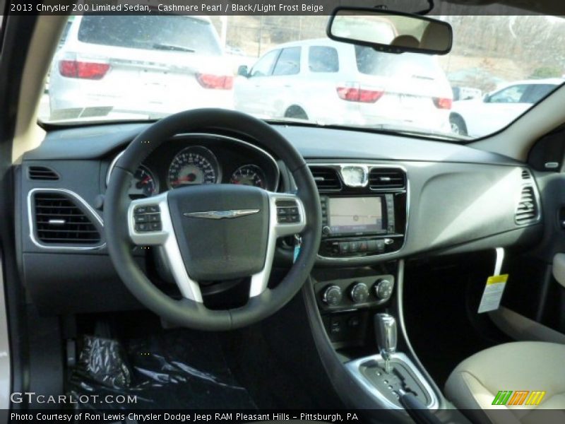 Cashmere Pearl / Black/Light Frost Beige 2013 Chrysler 200 Limited Sedan