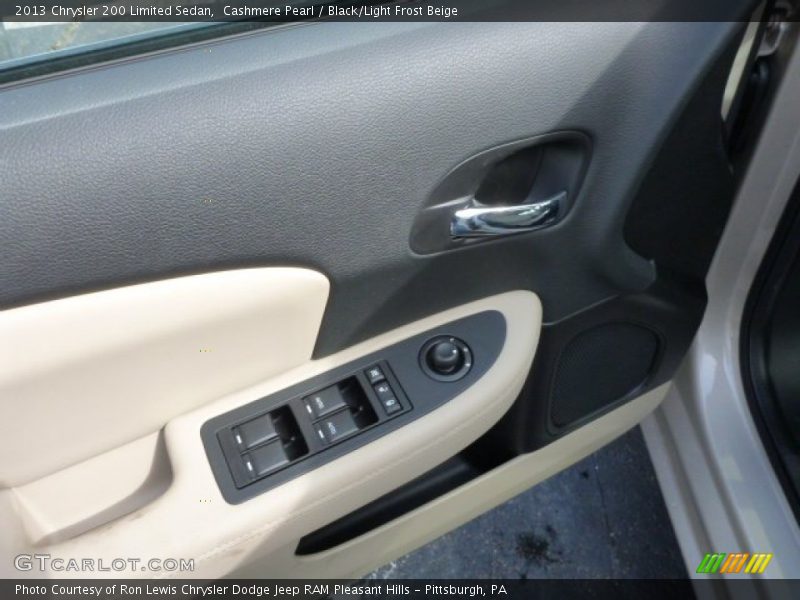 Cashmere Pearl / Black/Light Frost Beige 2013 Chrysler 200 Limited Sedan