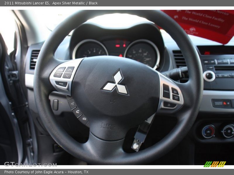 Apex Silver Metallic / Black 2011 Mitsubishi Lancer ES