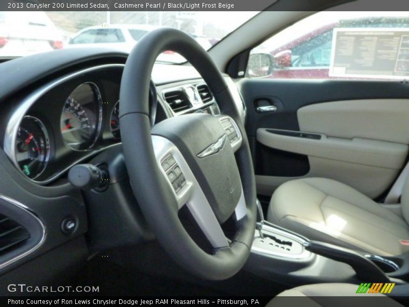 Cashmere Pearl / Black/Light Frost Beige 2013 Chrysler 200 Limited Sedan