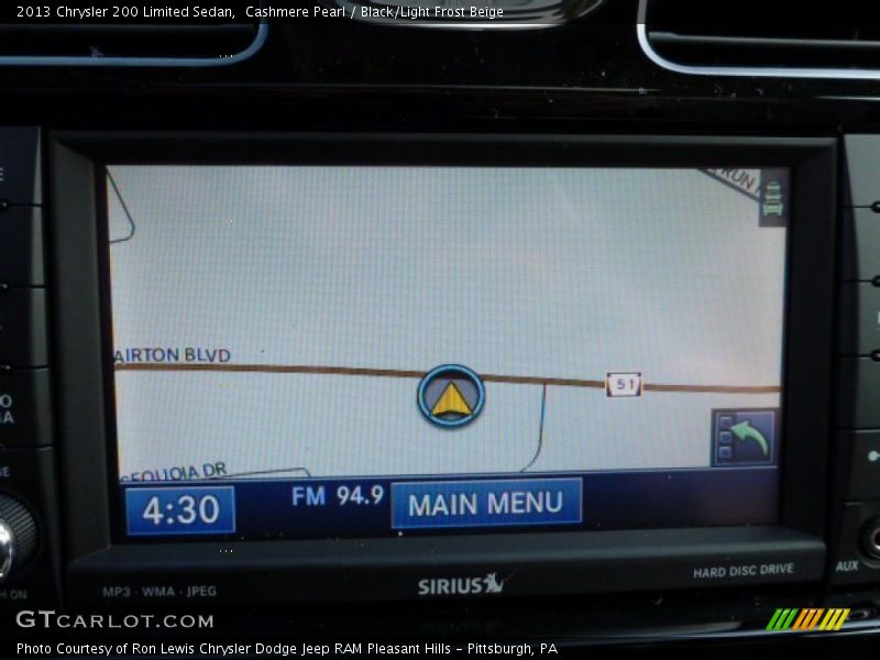 Cashmere Pearl / Black/Light Frost Beige 2013 Chrysler 200 Limited Sedan