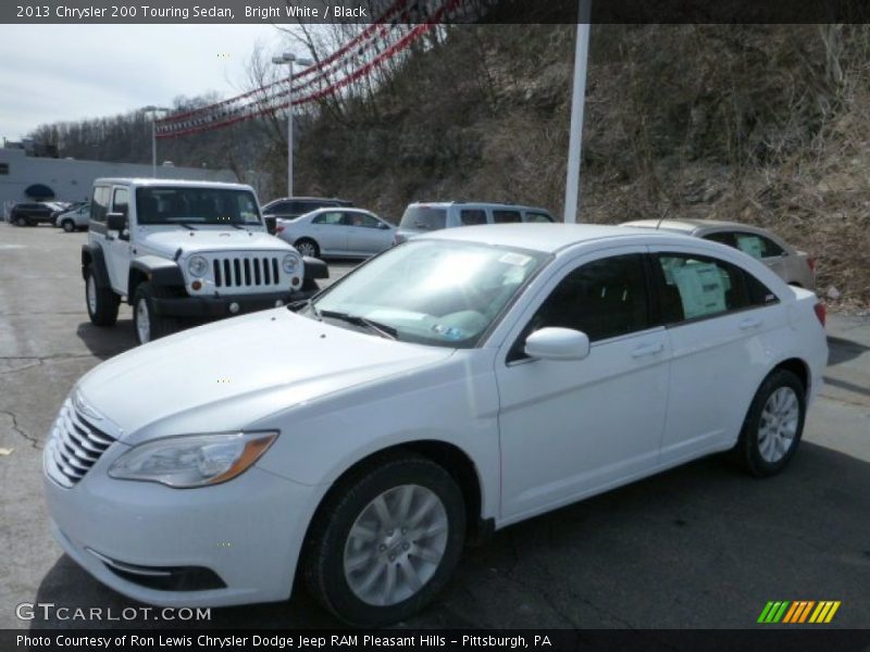 Bright White / Black 2013 Chrysler 200 Touring Sedan