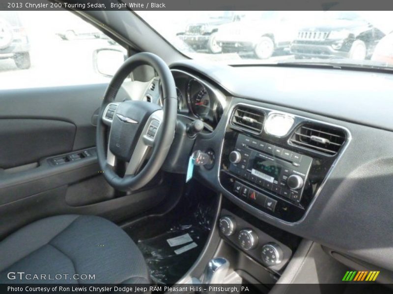 Bright White / Black 2013 Chrysler 200 Touring Sedan
