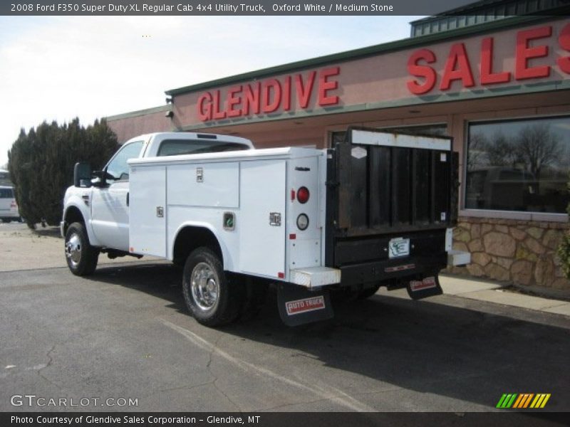 Oxford White / Medium Stone 2008 Ford F350 Super Duty XL Regular Cab 4x4 Utility Truck