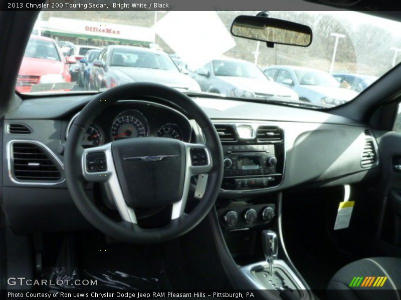Bright White / Black 2013 Chrysler 200 Touring Sedan