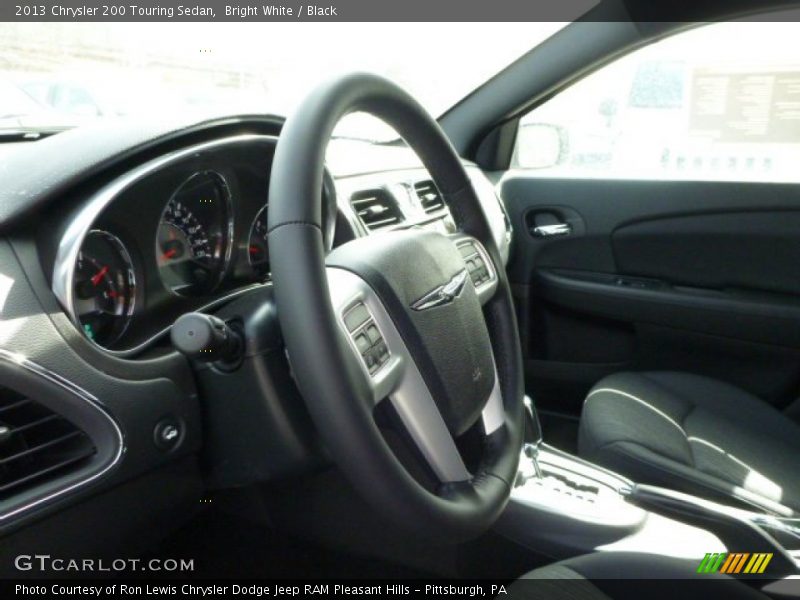 Bright White / Black 2013 Chrysler 200 Touring Sedan