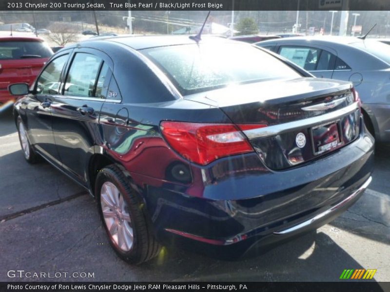True Blue Pearl / Black/Light Frost Beige 2013 Chrysler 200 Touring Sedan