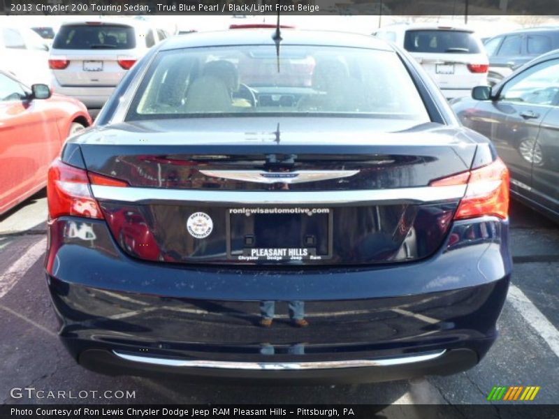 True Blue Pearl / Black/Light Frost Beige 2013 Chrysler 200 Touring Sedan