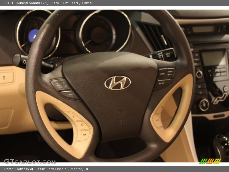 Black Plum Pearl / Camel 2011 Hyundai Sonata GLS
