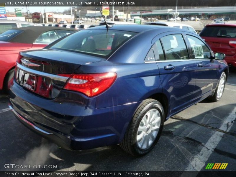 True Blue Pearl / Black/Light Frost Beige 2013 Chrysler 200 Touring Sedan