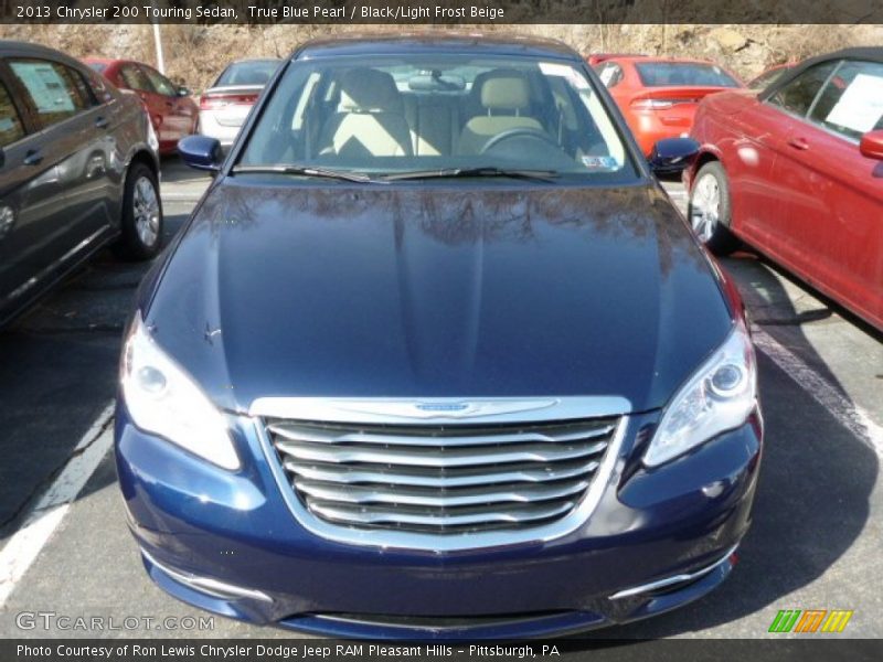 True Blue Pearl / Black/Light Frost Beige 2013 Chrysler 200 Touring Sedan