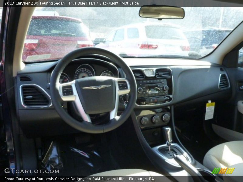 True Blue Pearl / Black/Light Frost Beige 2013 Chrysler 200 Touring Sedan