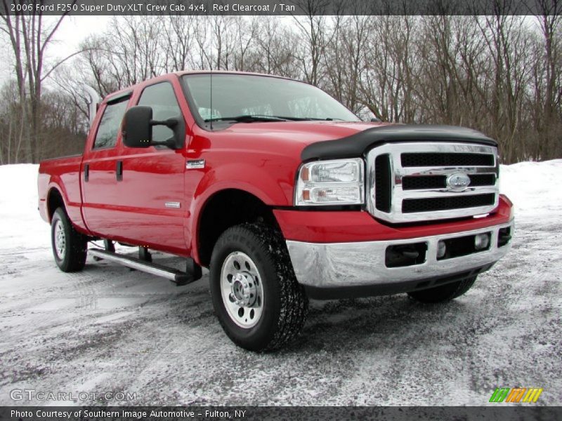 Red Clearcoat / Tan 2006 Ford F250 Super Duty XLT Crew Cab 4x4