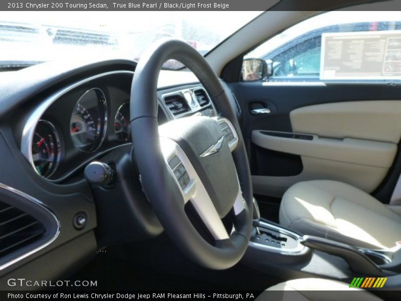 True Blue Pearl / Black/Light Frost Beige 2013 Chrysler 200 Touring Sedan