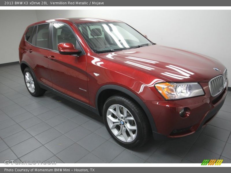 Vermillion Red Metallic / Mojave 2013 BMW X3 xDrive 28i