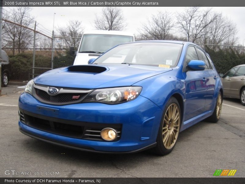 WR Blue Mica / Carbon Black/Graphite Gray Alcantara 2008 Subaru Impreza WRX STi