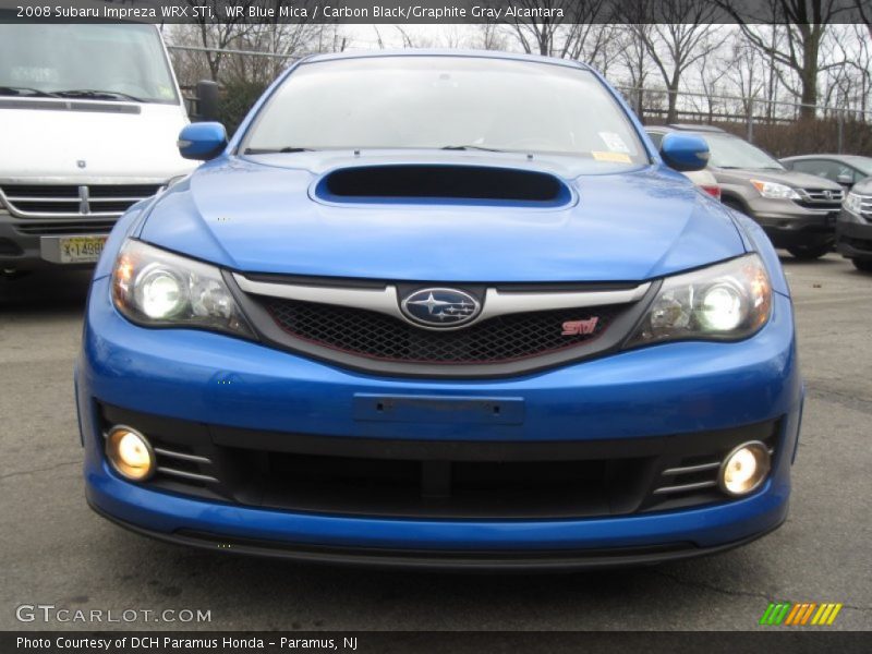 WR Blue Mica / Carbon Black/Graphite Gray Alcantara 2008 Subaru Impreza WRX STi