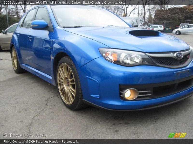 WR Blue Mica / Carbon Black/Graphite Gray Alcantara 2008 Subaru Impreza WRX STi