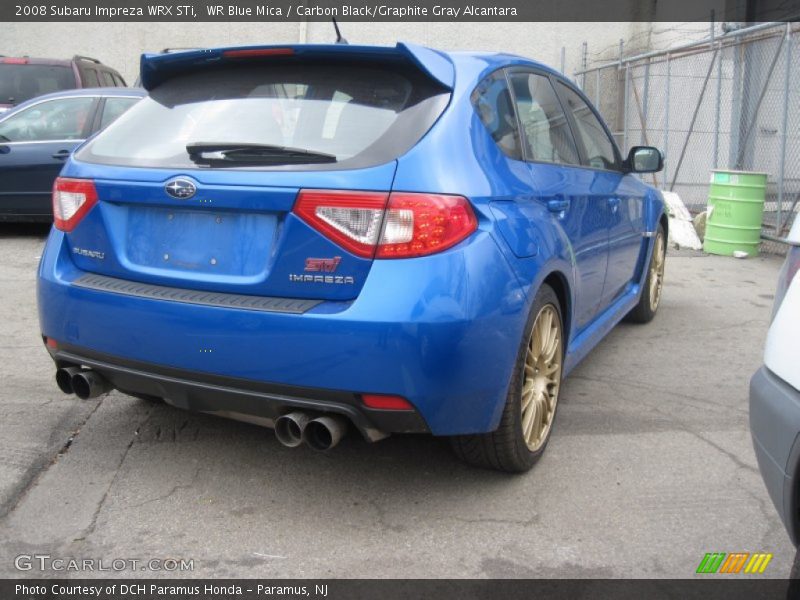 WR Blue Mica / Carbon Black/Graphite Gray Alcantara 2008 Subaru Impreza WRX STi