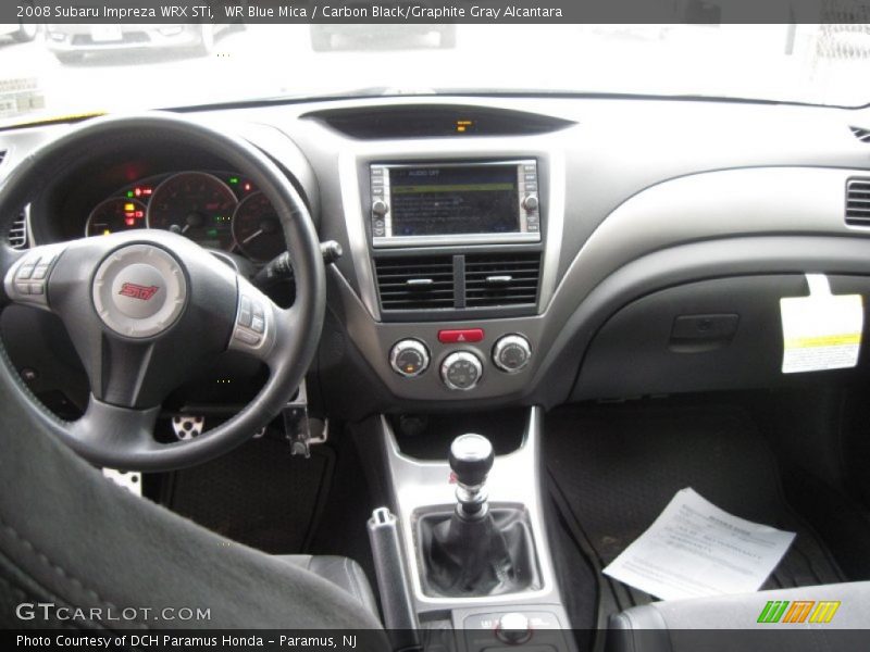 WR Blue Mica / Carbon Black/Graphite Gray Alcantara 2008 Subaru Impreza WRX STi