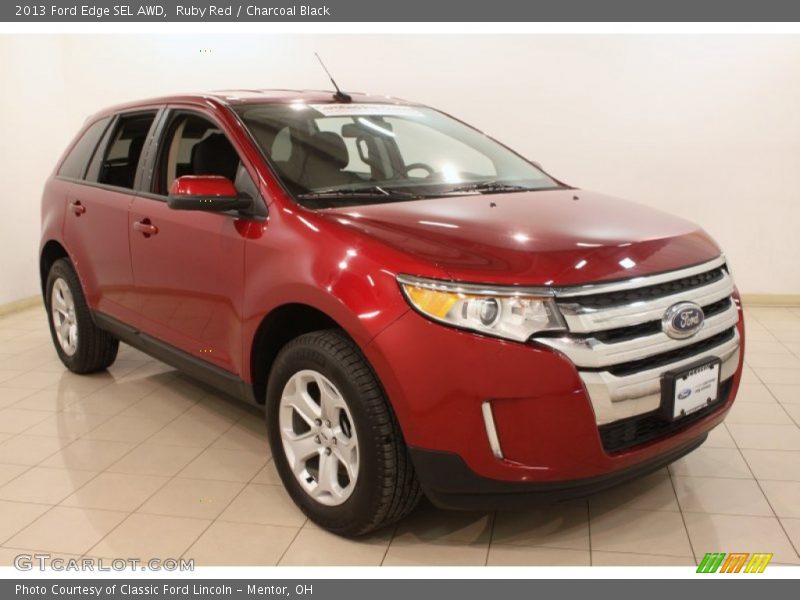 Ruby Red / Charcoal Black 2013 Ford Edge SEL AWD