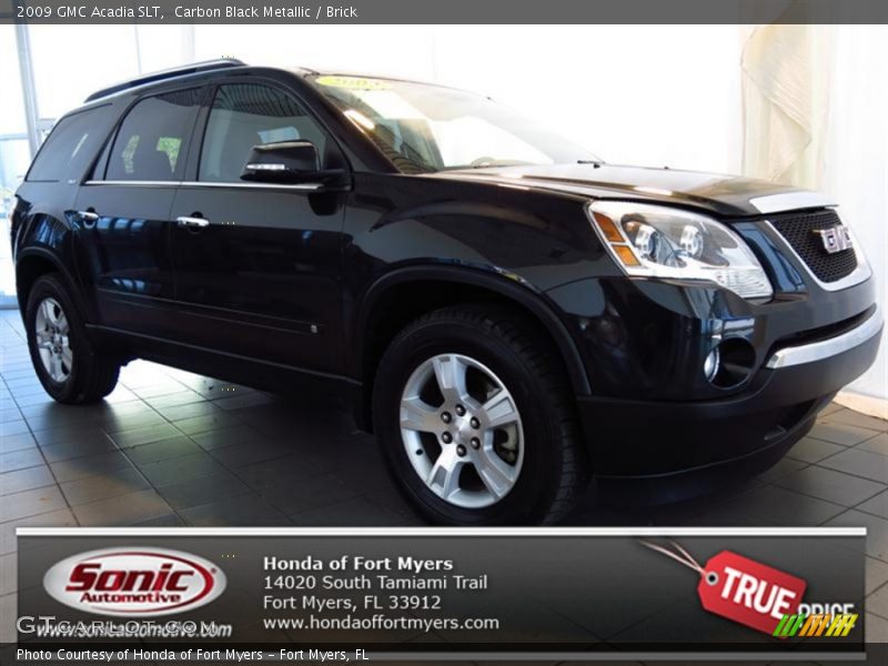 Carbon Black Metallic / Brick 2009 GMC Acadia SLT