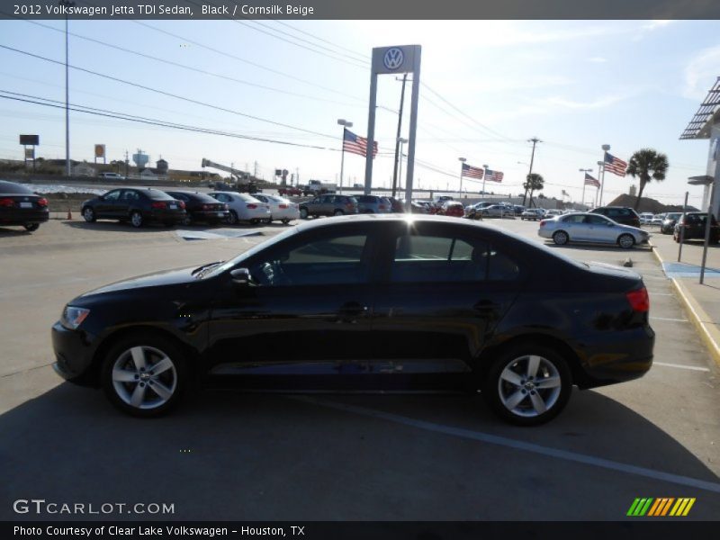 Black / Cornsilk Beige 2012 Volkswagen Jetta TDI Sedan