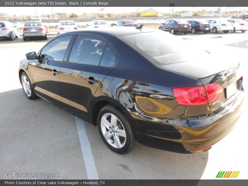 Black / Cornsilk Beige 2012 Volkswagen Jetta TDI Sedan