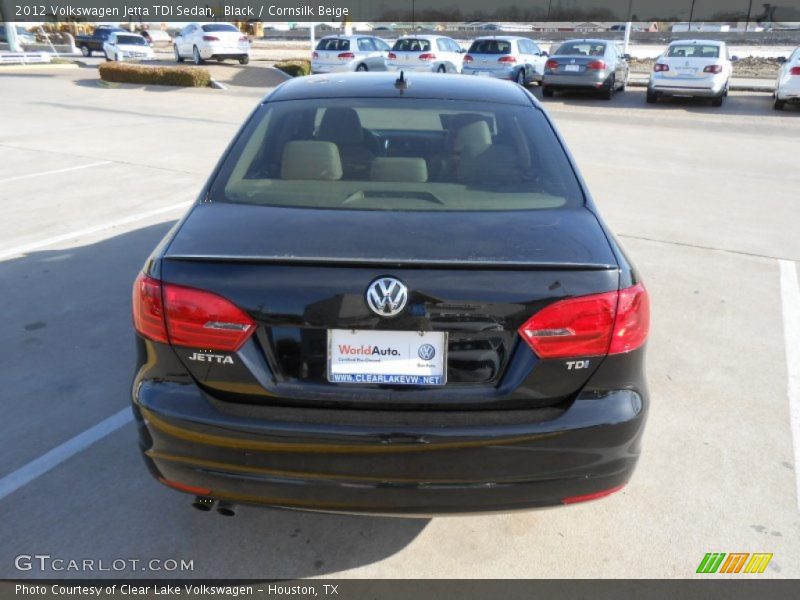 Black / Cornsilk Beige 2012 Volkswagen Jetta TDI Sedan