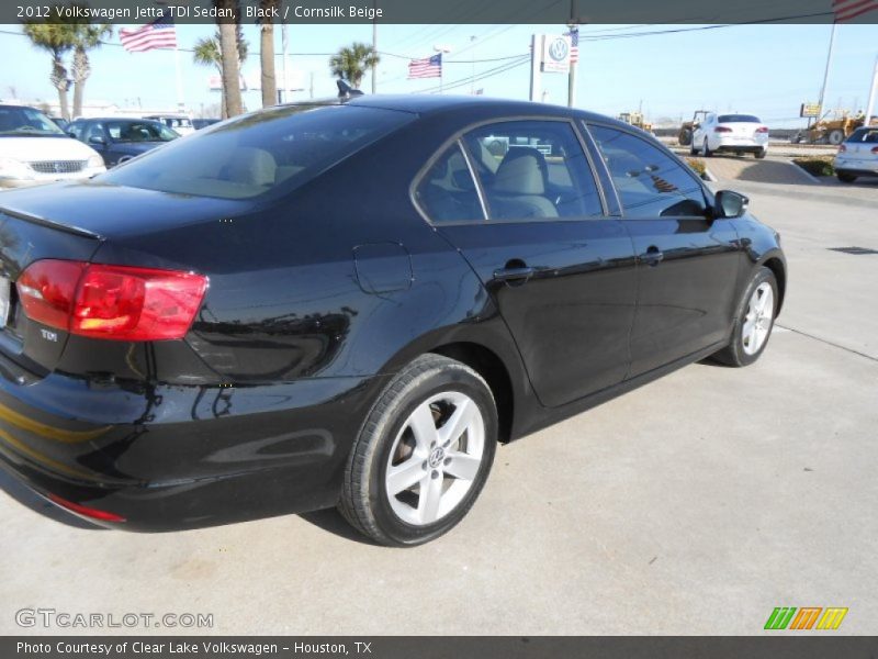 Black / Cornsilk Beige 2012 Volkswagen Jetta TDI Sedan
