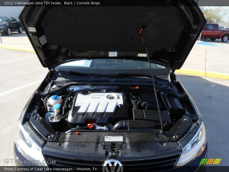 Black / Cornsilk Beige 2012 Volkswagen Jetta TDI Sedan