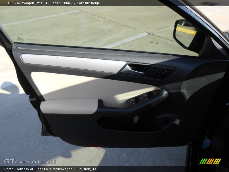 Black / Cornsilk Beige 2012 Volkswagen Jetta TDI Sedan