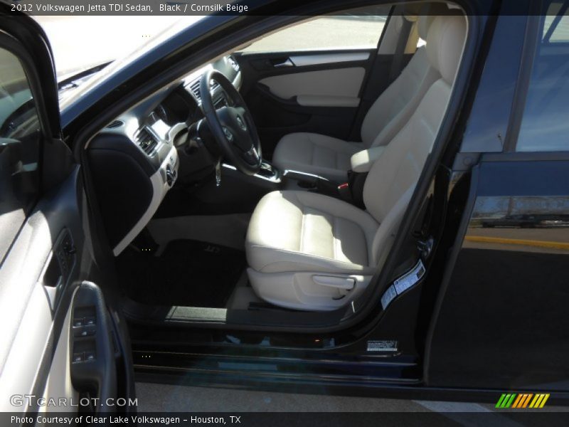 Black / Cornsilk Beige 2012 Volkswagen Jetta TDI Sedan