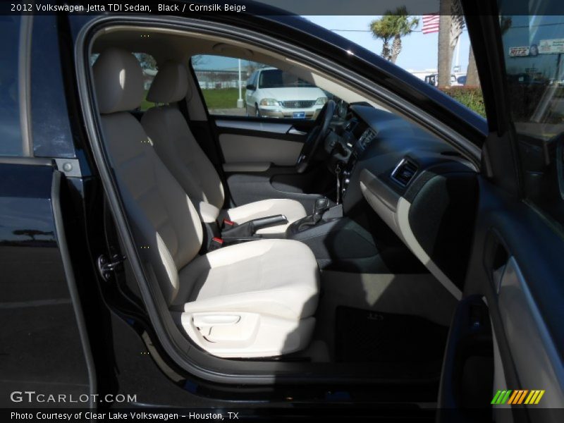 Black / Cornsilk Beige 2012 Volkswagen Jetta TDI Sedan