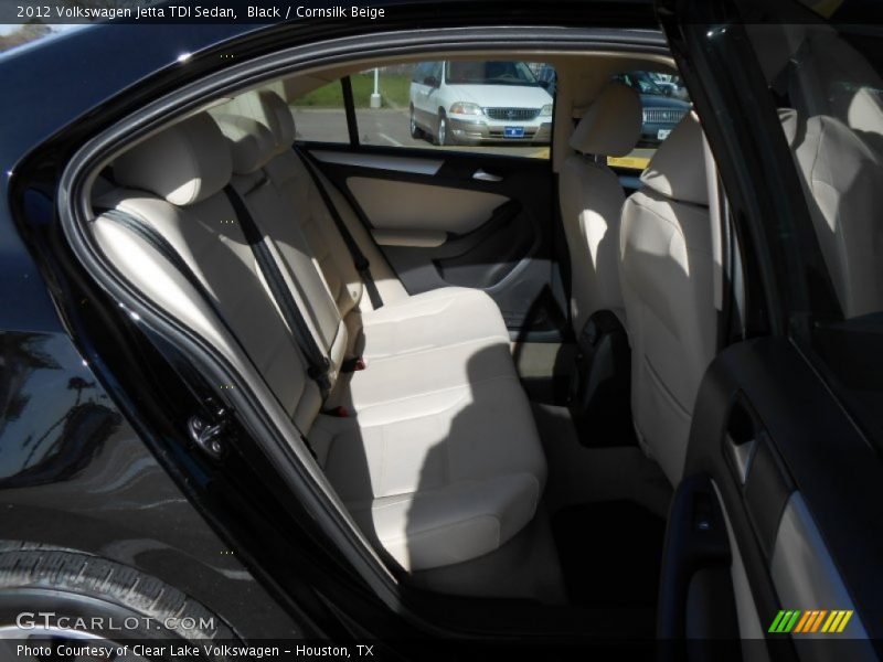 Black / Cornsilk Beige 2012 Volkswagen Jetta TDI Sedan