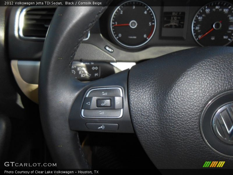 Black / Cornsilk Beige 2012 Volkswagen Jetta TDI Sedan