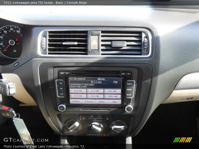 Black / Cornsilk Beige 2012 Volkswagen Jetta TDI Sedan