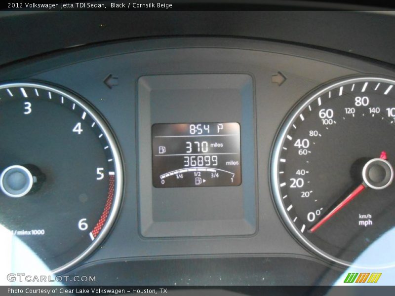 Black / Cornsilk Beige 2012 Volkswagen Jetta TDI Sedan