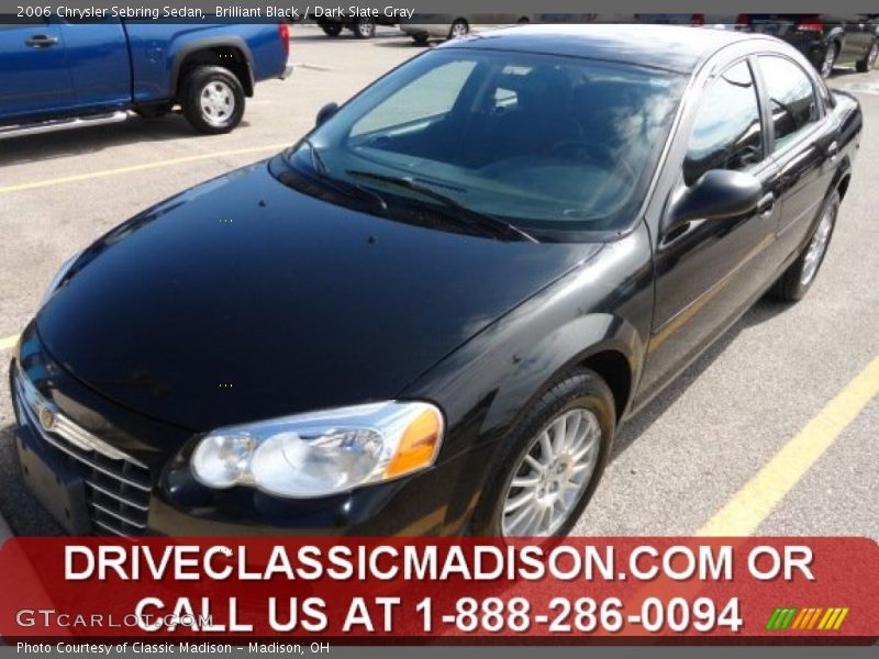 Brilliant Black / Dark Slate Gray 2006 Chrysler Sebring Sedan