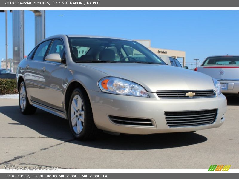 Gold Mist Metallic / Neutral 2010 Chevrolet Impala LS