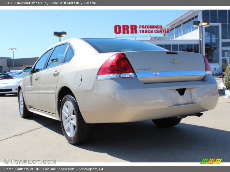 Gold Mist Metallic / Neutral 2010 Chevrolet Impala LS