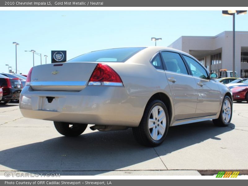 Gold Mist Metallic / Neutral 2010 Chevrolet Impala LS