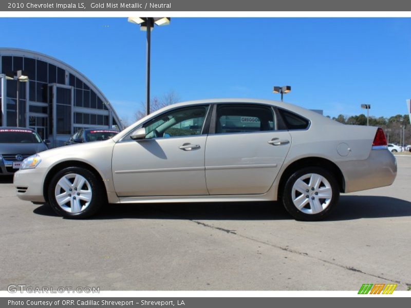 Gold Mist Metallic / Neutral 2010 Chevrolet Impala LS