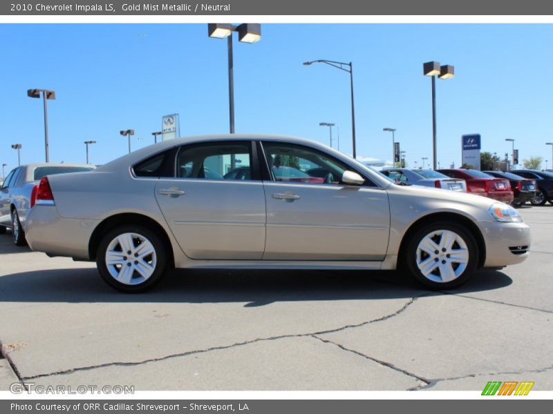 Gold Mist Metallic / Neutral 2010 Chevrolet Impala LS