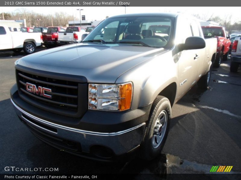 Steel Gray Metallic / Ebony 2013 GMC Sierra 1500 Extended Cab 4x4