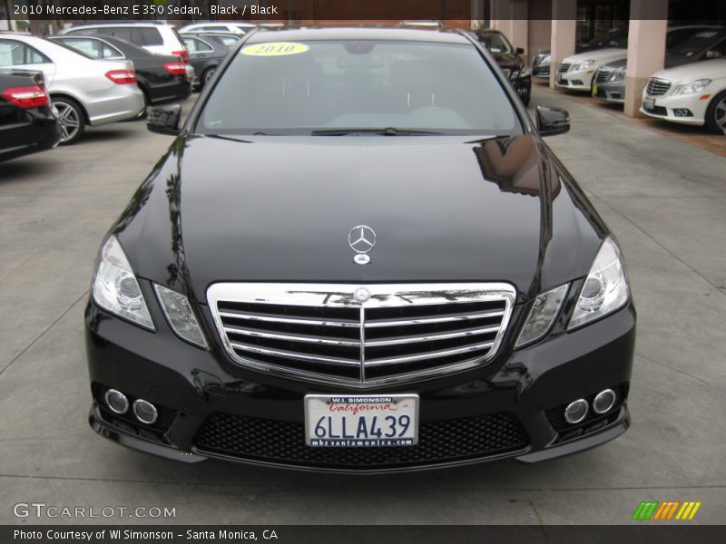 Black / Black 2010 Mercedes-Benz E 350 Sedan